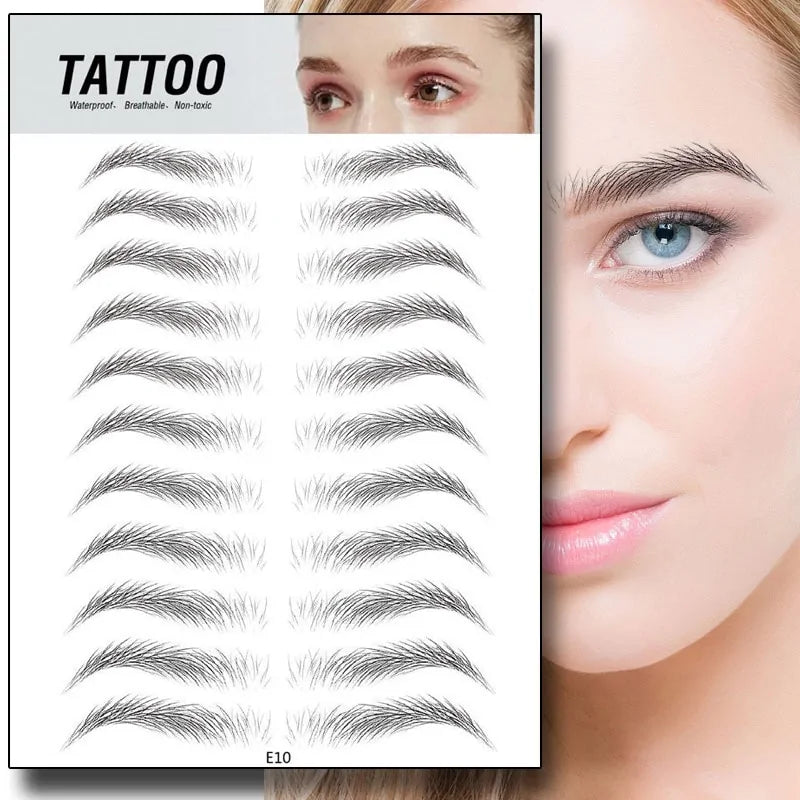 Natural Waterproof Brow Stickers For Flawless Beauty