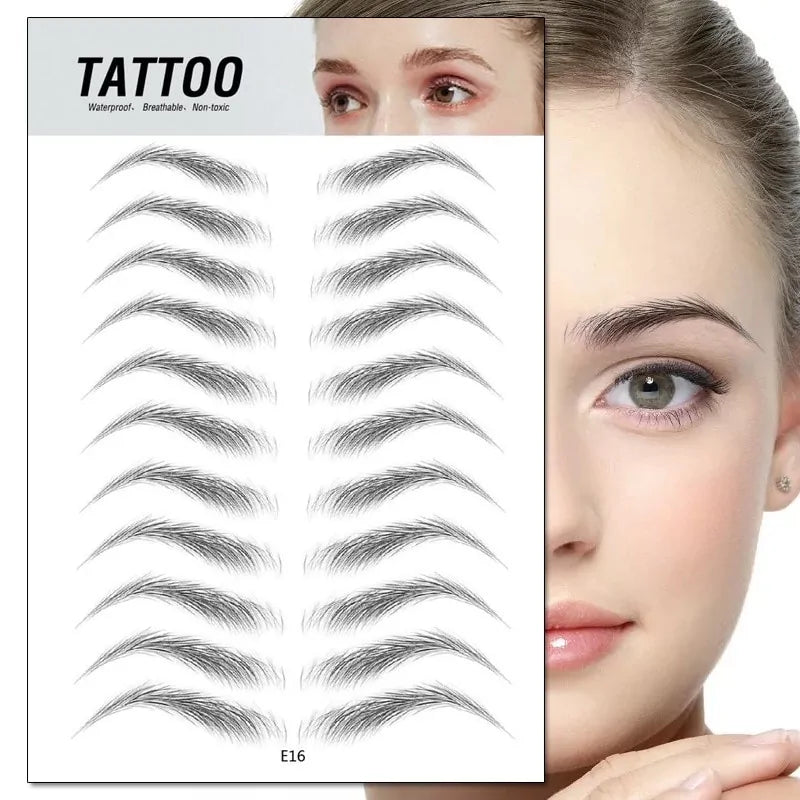 Natural Waterproof Brow Stickers For Flawless Beauty